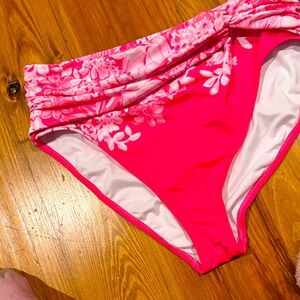 Lilly Pulitzer Pink Floral Bikini Bottom NEW 16